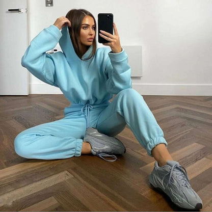 2024 Women's Casual Tracksuit, Hooded Sweatshirt & Pants Set