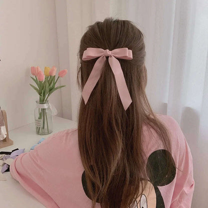Elegant Fabric Hair Bow Hairpin
