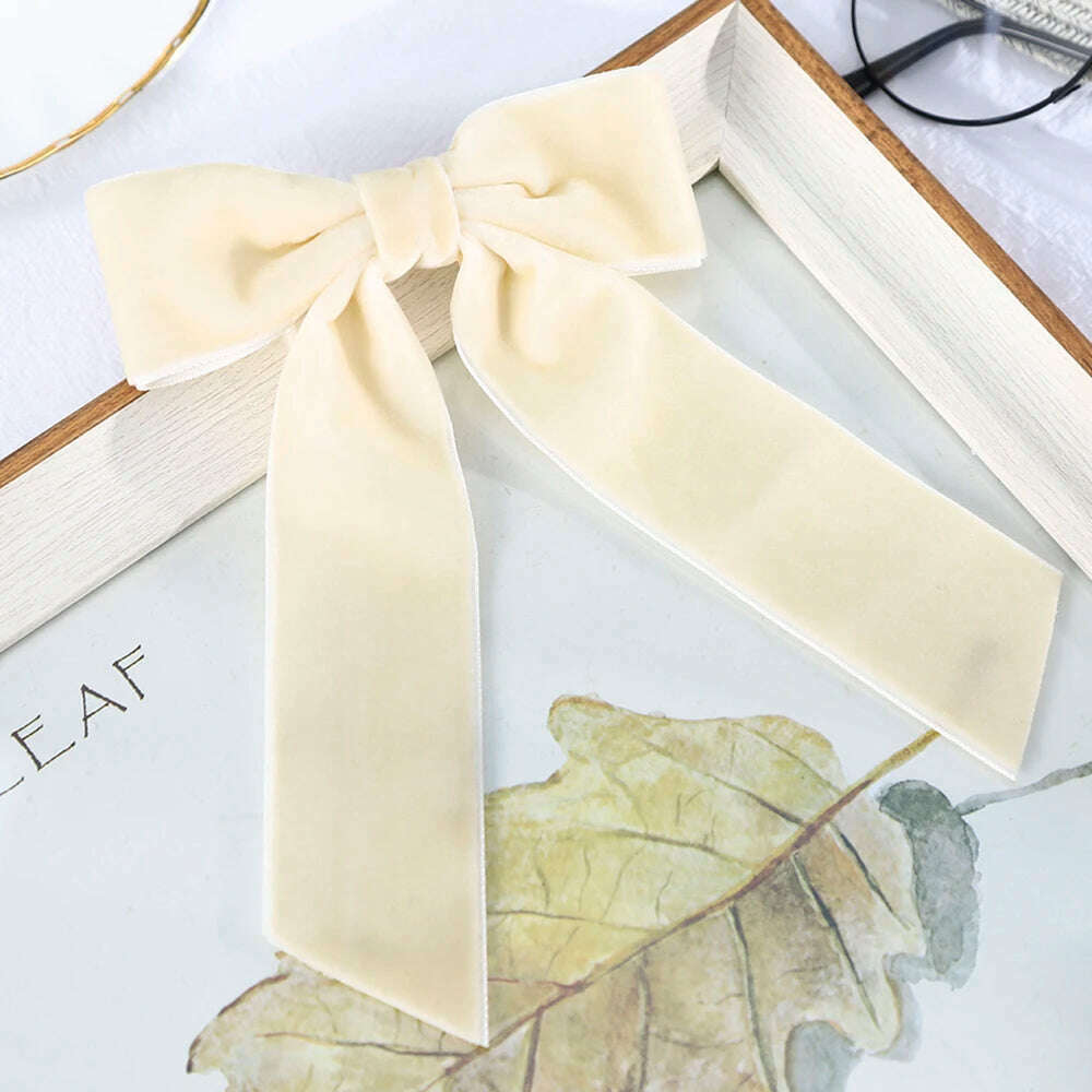 Velvet Bow Hair Barrettes for Women