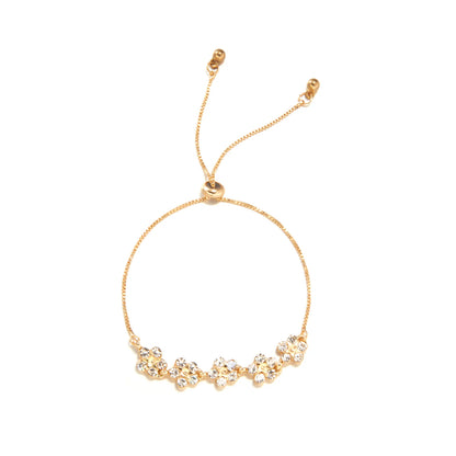 Korean Luxury Zircon Flower Adjustable Bracelet for Women Elegant Love Heart Butterfly Round Shiny Wedding Bracelet Jewelry Gift - D&M Boutique