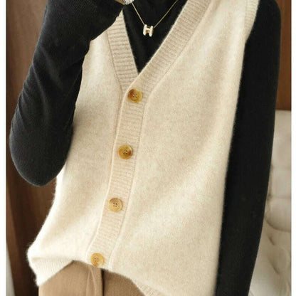 2024 Women's Cashmere Sleeveless Sweater Vest