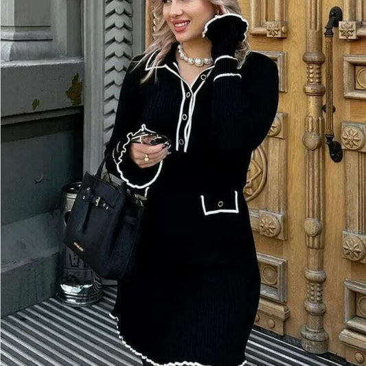Ruffled Fashion Knit Dress