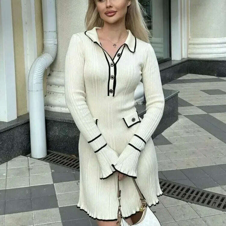 Ruffled Fashion Knit Dress