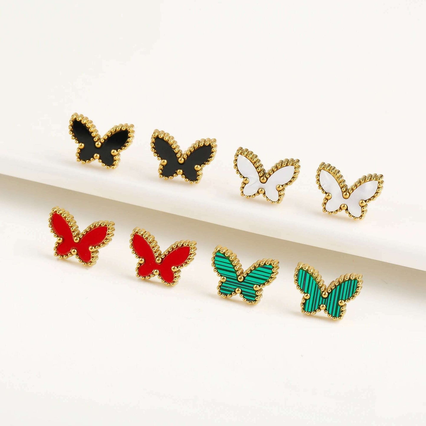 Hot Sale Luxury Stainless Steel Insect Butterfly Bracelet Simple for Woman Casual Holiday Party Jewelry Accessories Clover