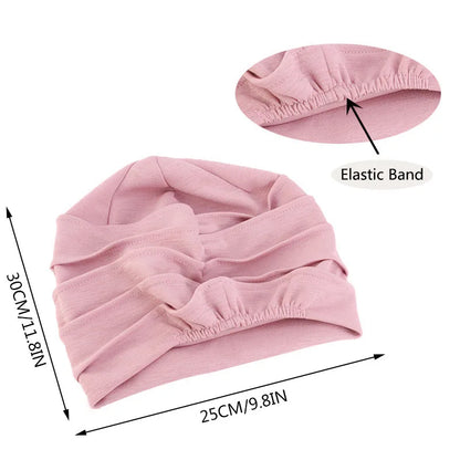 Women Slouch Beanie Chemo Cap Solid Color Bonnet Inner Hijabs Cap Muslim Head Wraps Femme Wrap Head Elastic Turban Hat