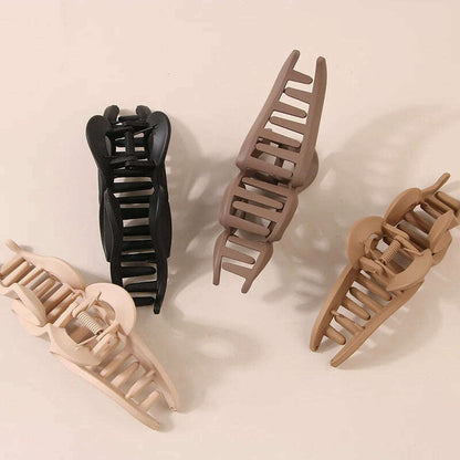 Oversized 13CM Wavy Frosted Matte Transparent Hair Claw