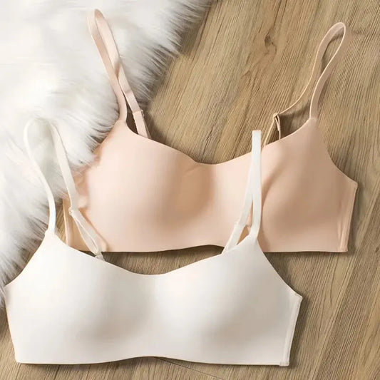 Seamless Non-Wire Bra: 1/2 Cup Support for Small Chest, Sexy Lingerie - D&M Boutique