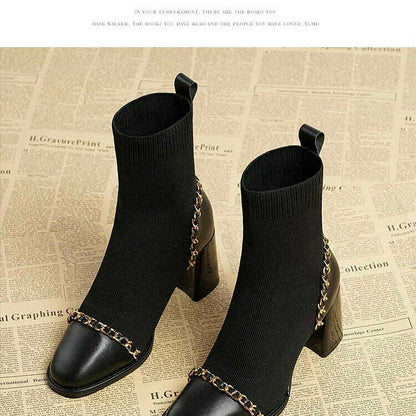 Slip-On Square Toe Women's Boots