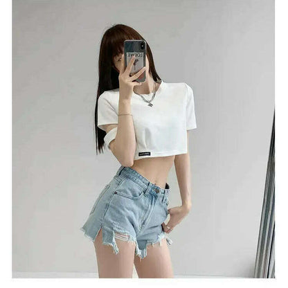 Sweet & Spicy Short Sleeve T-Shirt: Loose, Hollow Out Top - D&M Boutique 