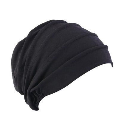 Women Slouch Beanie Chemo Cap Solid Color Bonnet Inner Hijabs Cap Muslim Head Wraps Femme Wrap Head Elastic Turban Hat