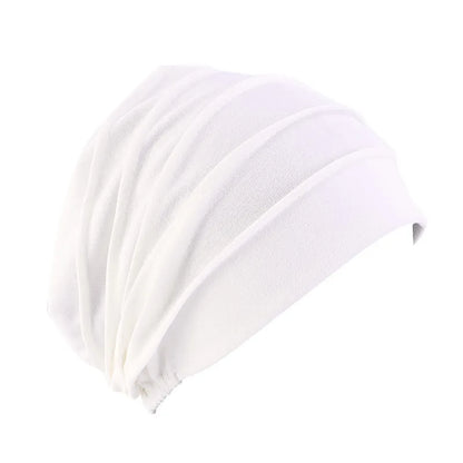 Women Slouch Beanie Chemo Cap Solid Color Bonnet Inner Hijabs Cap Muslim Head Wraps Femme Wrap Head Elastic Turban Hat