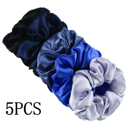 Vintage Satin Scrunchies Hair Bands for Women
