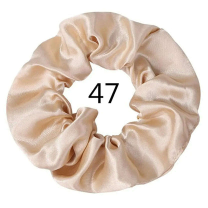 Vintage Satin Scrunchies Hair Bands for Women