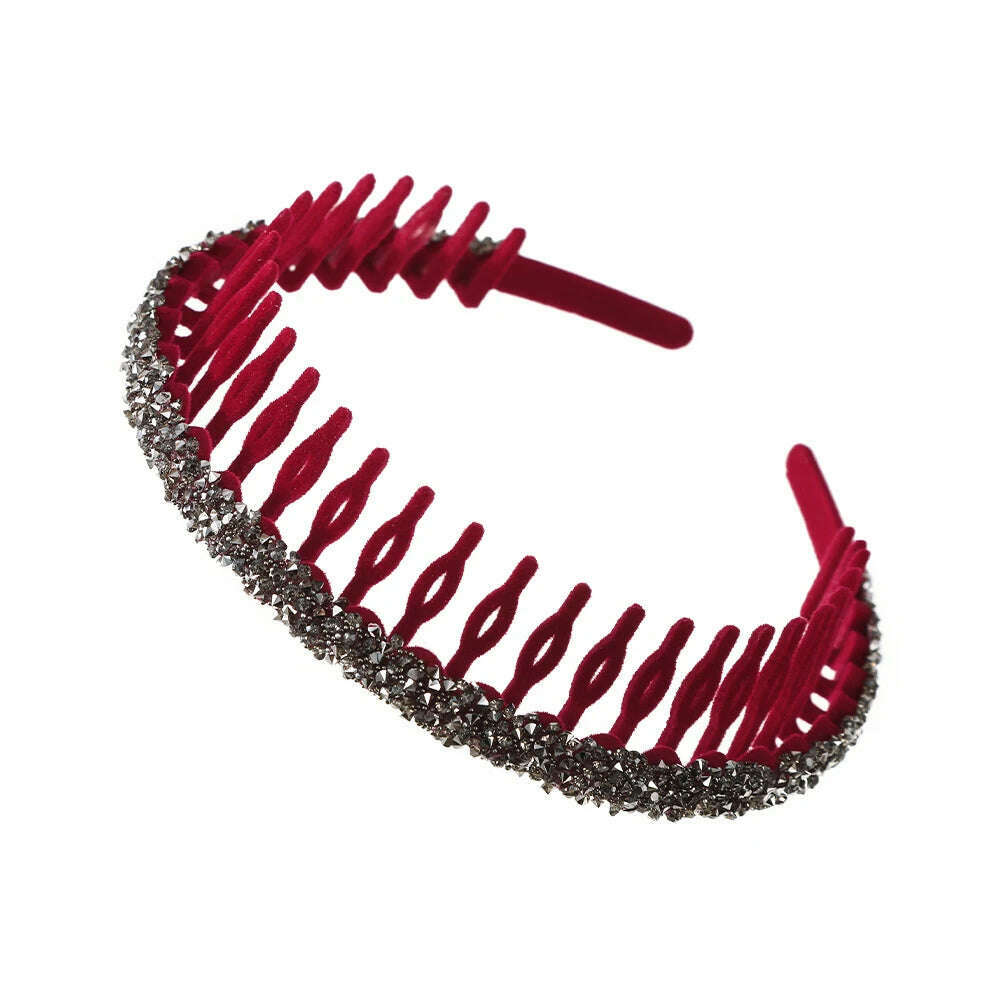 AWAYTR Luxury Rhinestone Hair Hoops for Women.