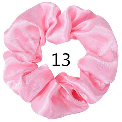 Vintage Satin Scrunchies Hair Bands for Women