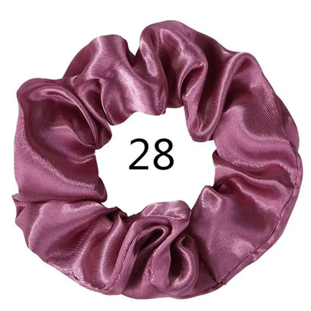 Vintage Satin Scrunchies Hair Bands for Women