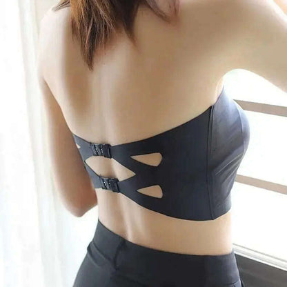 Ice Silk Strapless Bra: Seamless Crop Tube Top Bralette for Women - D&M Boutique