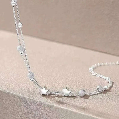 Luxury 925 Sterling Silver Star Beaded Bracelet for Women - D&M Boutique