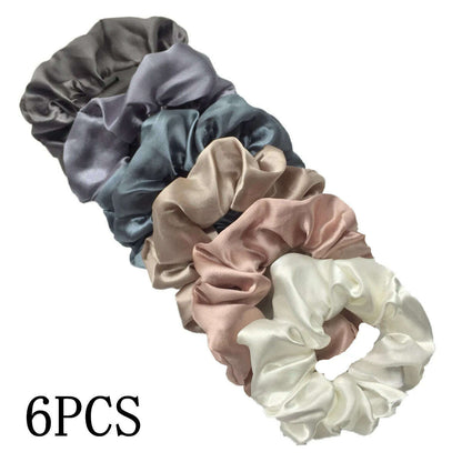 Vintage Satin Scrunchies Hair Bands for Women