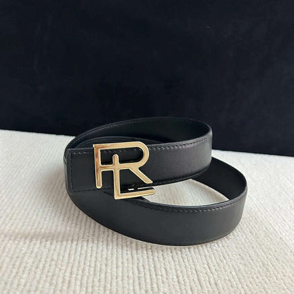 High-Quality Split Leather 3.8cm Belt with Metal Buckle