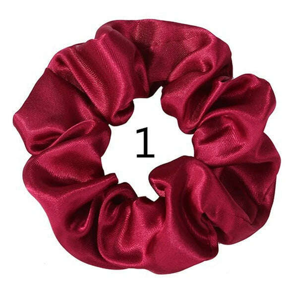 Vintage Satin Scrunchies Hair Bands for Women