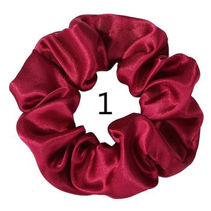 Vintage Satin Scrunchies Hair Bands for Women