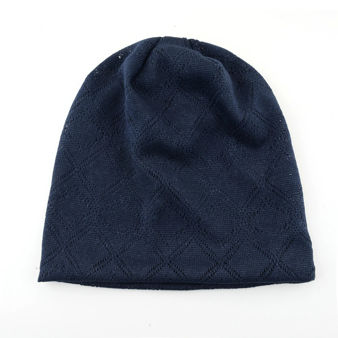 Women's Knit Diamond Mesh Slouchy Beanie Breathable Spring Summer Hat Lightweight Casual Outdoor Beanies Soft Sleep Bonnet Cap