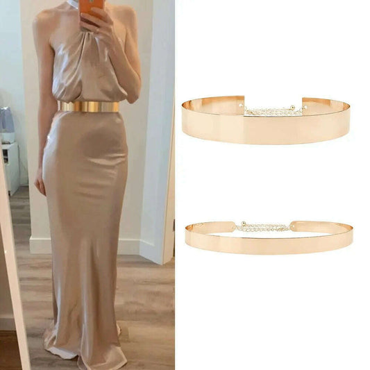 Gold Color Waist Chain with Sequin Design