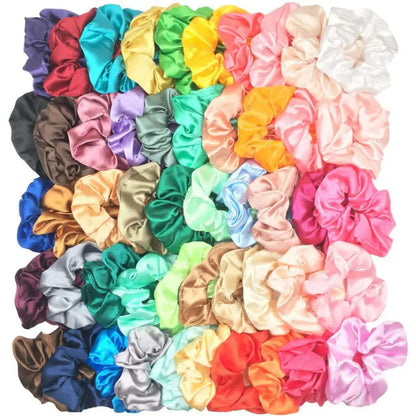 Vintage Satin Scrunchies Hair Bands for Women