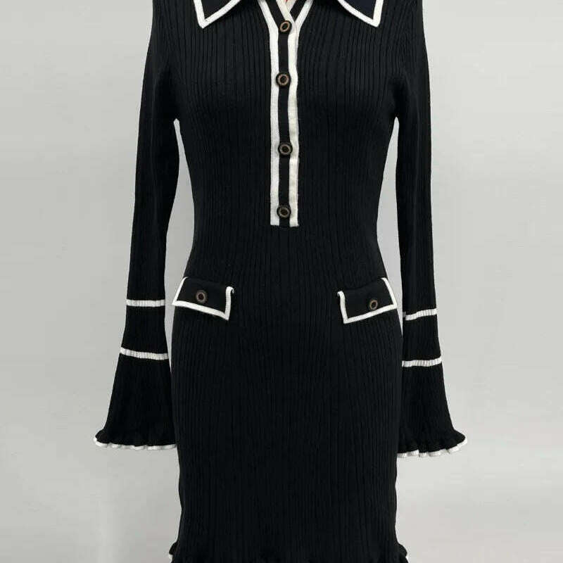 Ruffled Fashion Knit Dress