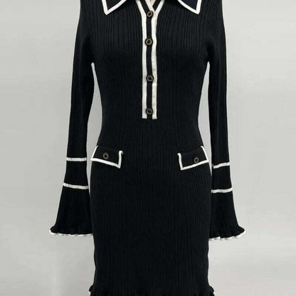 Ruffled Fashion Knit Dress