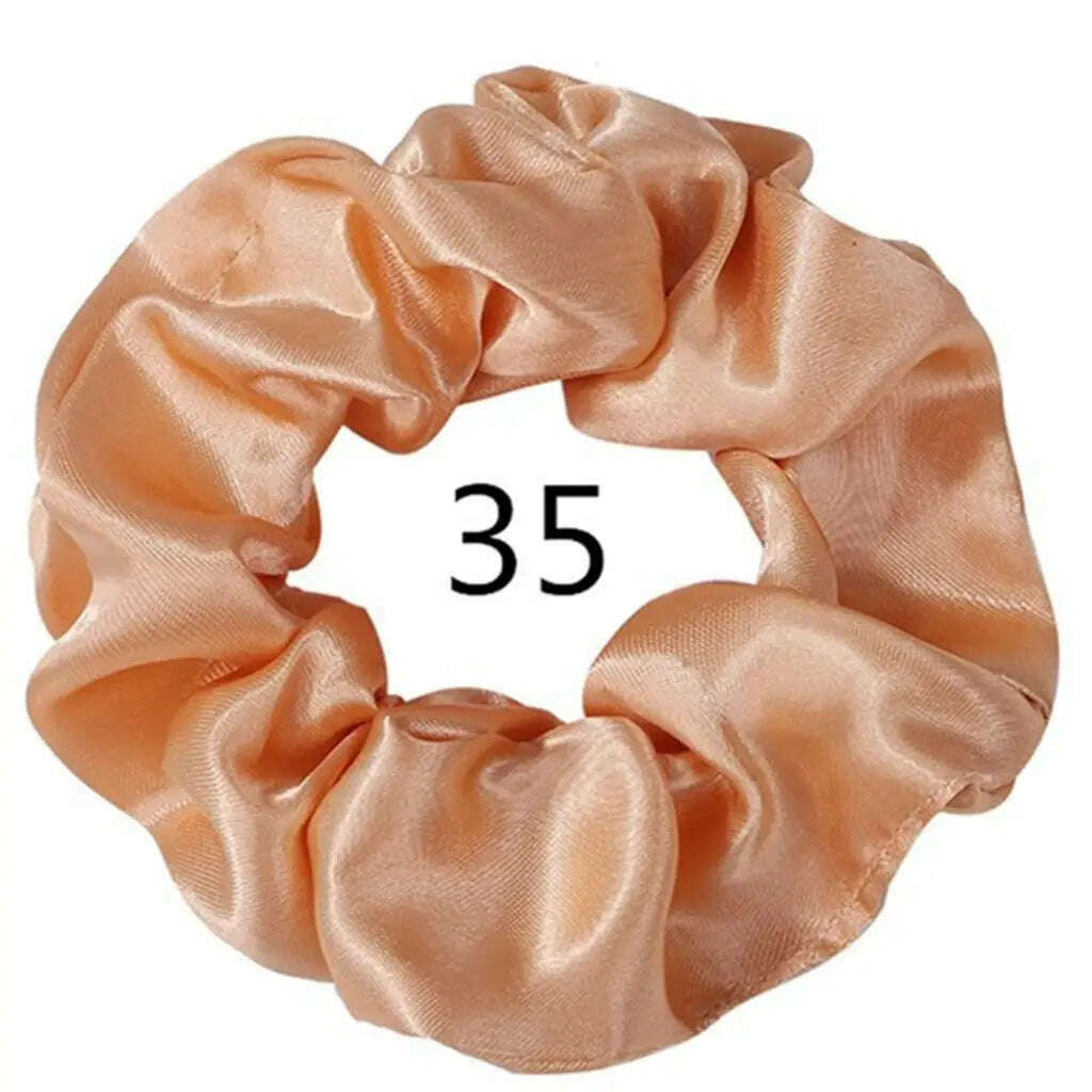 Vintage Satin Scrunchies Hair Bands for Women