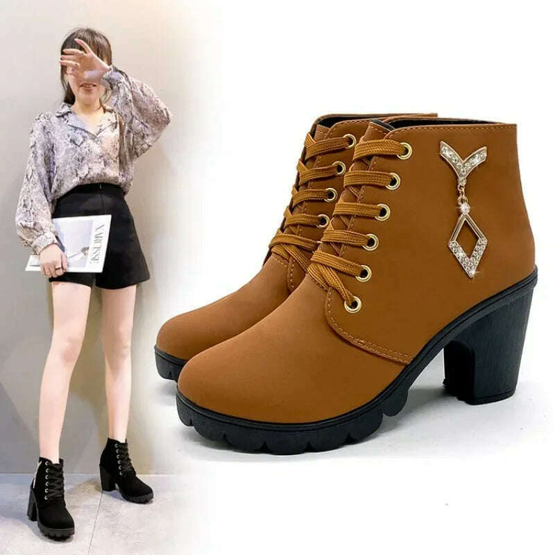 2024 Women’s Lace-up Ankle Boots