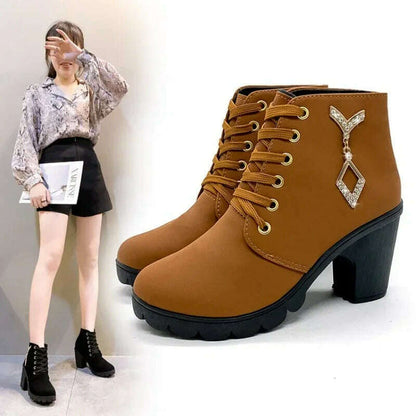 2024 Women’s Lace-up Ankle Boots