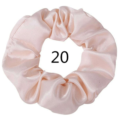 Vintage Satin Scrunchies Hair Bands for Women