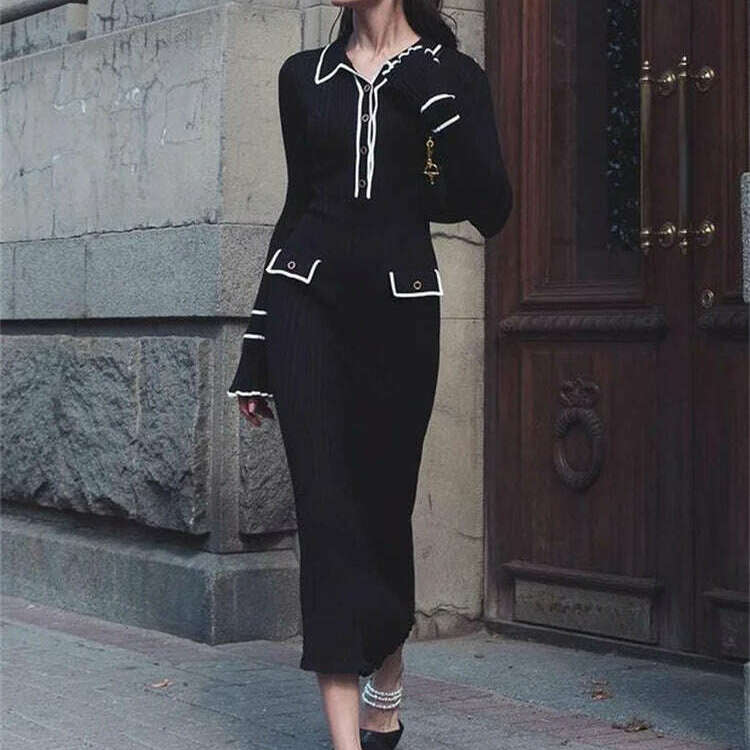Ruffled Fashion Knit Dress
