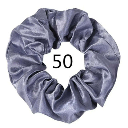 Vintage Satin Scrunchies Hair Bands for Women
