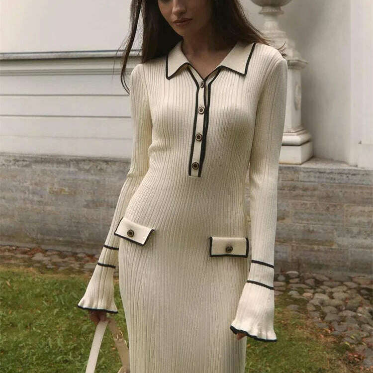Ruffled Fashion Knit Dress