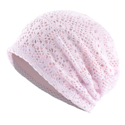 Women's Knitted Lace Lightweight Slouchy Hat Spring Summer Breathable Elegant Design Beanie For Lady Outdoor Casual Outfits