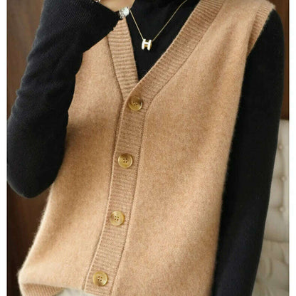 2024 Women's Cashmere Sleeveless Sweater Vest