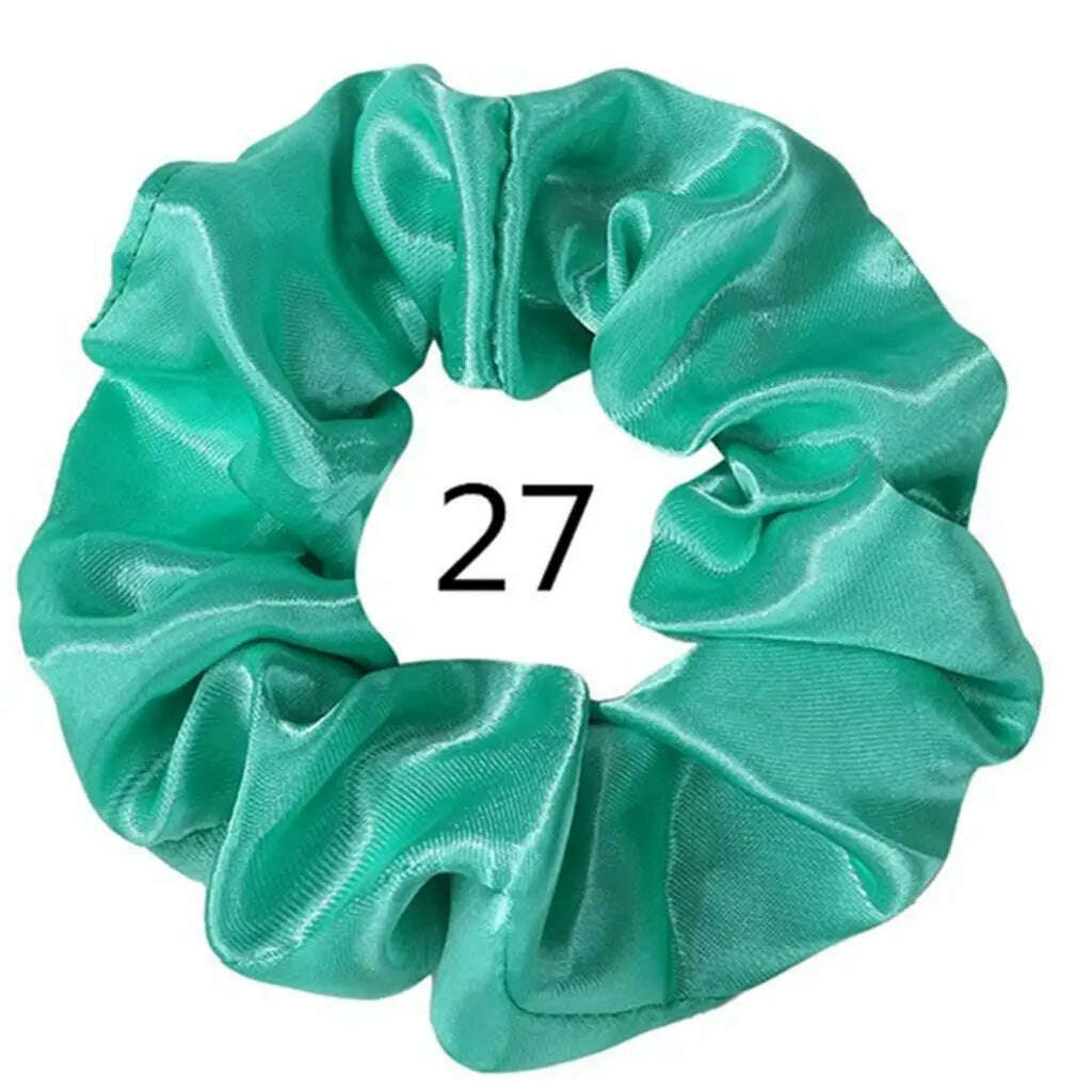 Vintage Satin Scrunchies Hair Bands for Women