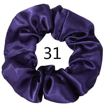 Vintage Satin Scrunchies Hair Bands for Women