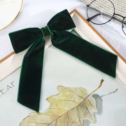 Velvet Bow Hair Barrettes for Women