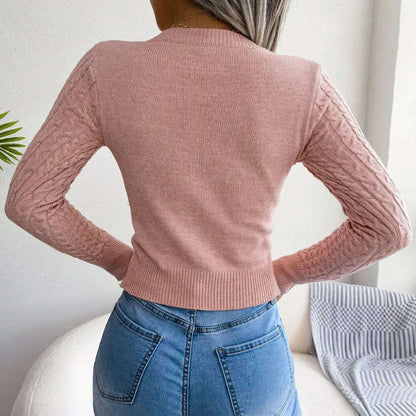 2024 Autumn/Winter Women's Sweater: Hollow Out, Long Sleeve - D&M Boutique 