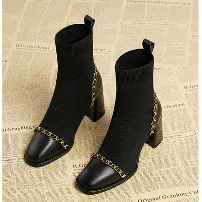 Slip-On Square Toe Women's Boots