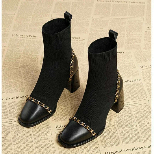 Slip-On Square Toe Women's Boots