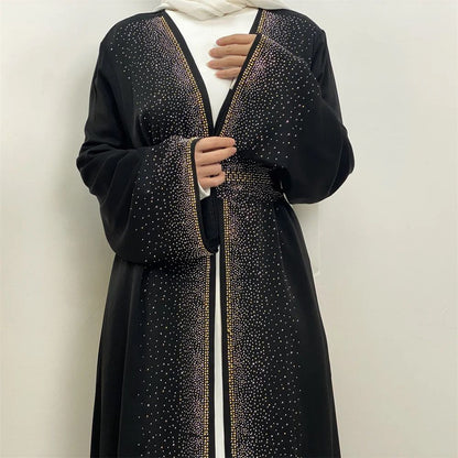 Exclusive Sparkle Diamond Amal open Abaya