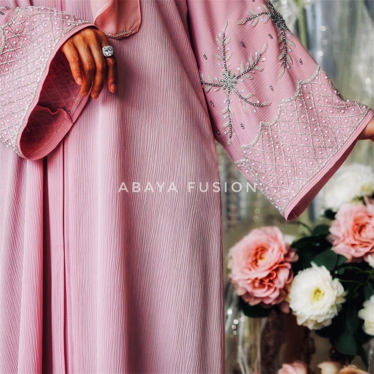 Handwork Blush pink abaya