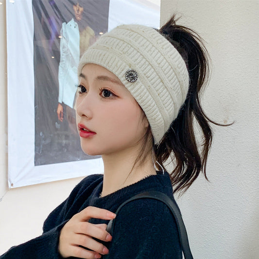 Women’s Winter Hat – Stretchy Open-Top Beanie