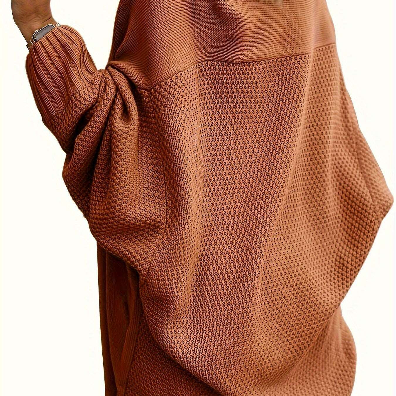 Snug Fit Oversized Knit Cardigan Sweater for Women